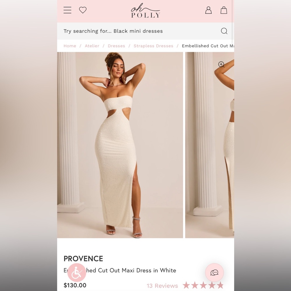 Oh Polly Provence White Maxi Dress